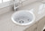 Turner Hastings Cuisine Round 47 White Gloss Fine Fireclay Inset/Undermount Sink - CUR47FS