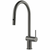 Gessi Inedito Dual Function Pull-Out Kitchen Mixer Tap - Black Metal Brushed - 60413BMB