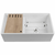 Chambord Legrande 838mm White Fireclay Large 1 And 1/2 Bowl Reversible Sink - LEGRANDE-2W