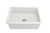 Turner Hastings Cuisine 68 X 46 White Gloss Single Bowl Fine Fireclay Inset/Undermount Sink No Overflow- CU68FS/CU68FS-OF