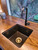 Turner Hastings Cuisine 46 X 46 Matte Black Single Bowl Fine Fireclay Inset/Undermount Sink - CU46FS-MB/CU46FS-MB-OF