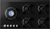 Asko 90cm Black Glass 5 Burner Volcano Gas Hob - HG8953BGD1