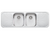 Oliveri Petite Double Bowl Sink With Double Drainer - PE353