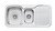 Oliveri Lakeland 1 & 1/2 Double Bowl Sink With Drainer - LL126/LL127