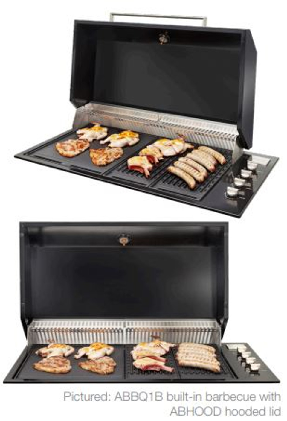 ARTUSI 102CM GLOSS BLACK BUILT IN BBQ ABBQ1B Berloni Appliances