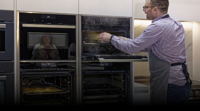In-store cooking demonstrations showcase the features of the latest kitchen appliances including steam ovens, ovens & freestanding ovens - Book Now