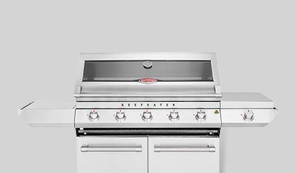 Premium stainless steel BBQ grill set up for outdoor cooking