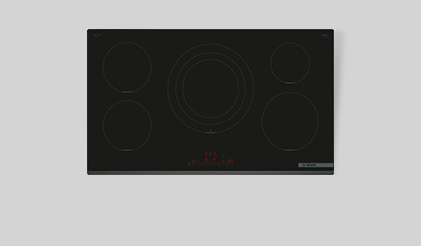 Modern induction cooktop perfect for pots cooking in a designer kitchen