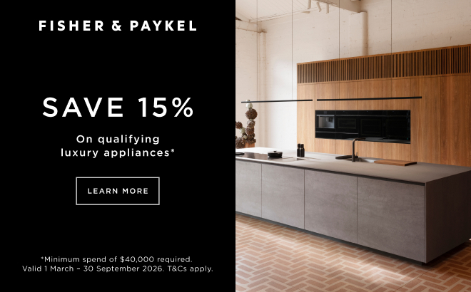 Save up to 15% on qualifying Fisher & Paykel luxury appliance packages*