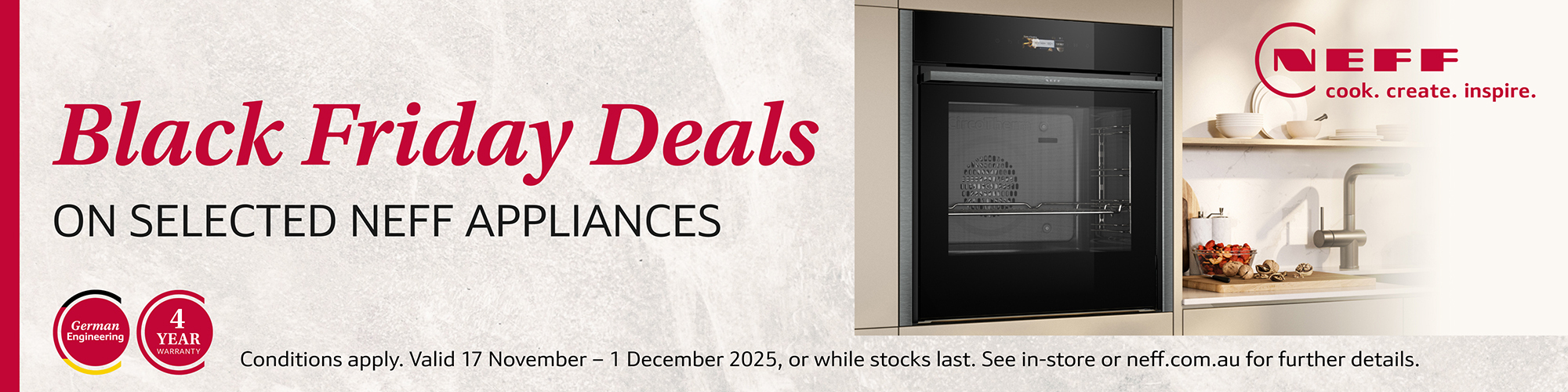 NEFF BLACK FRIDAY DEALS ON SELECTED APPLIANCES