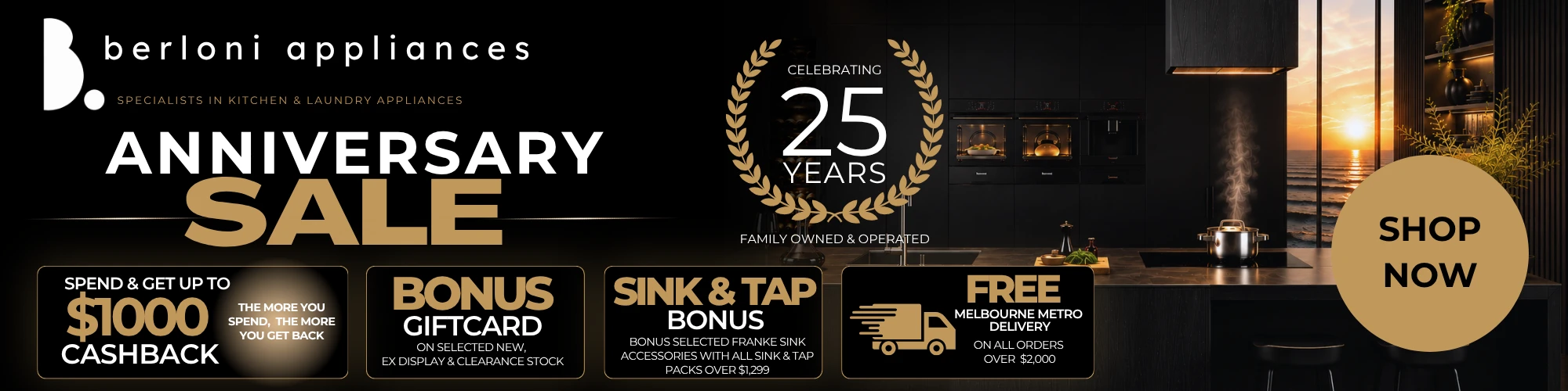 Berloni 25 Year Anniversary Sale