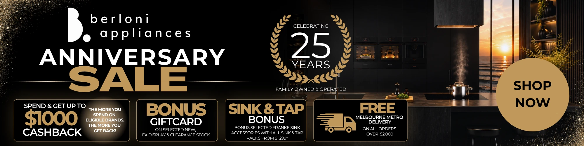 Berloni 25 Year Anniversary Sale