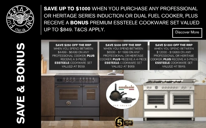 Save up $1000 on Bertazzoni & Bonus Essteele Set