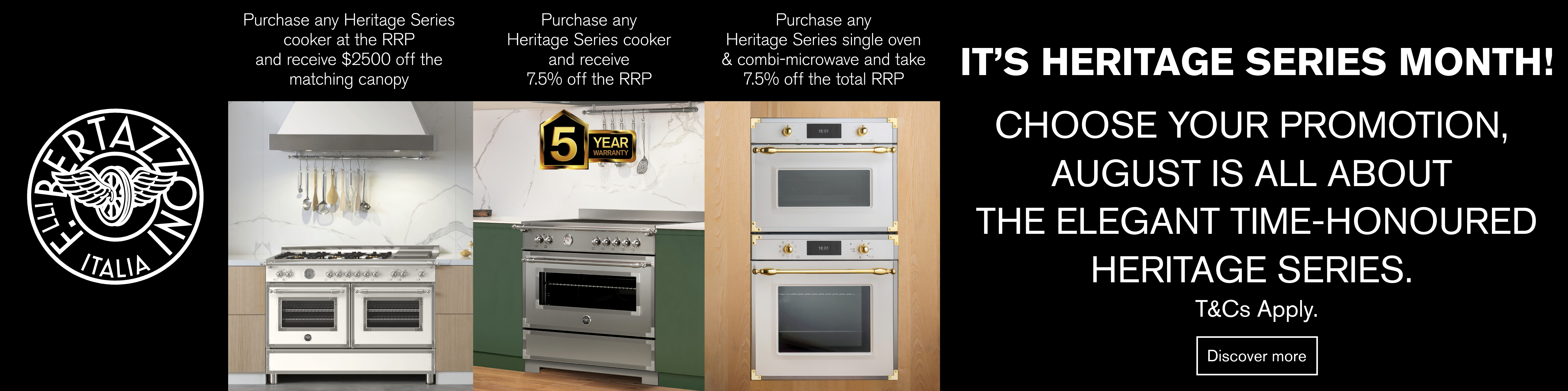 SAVE ON BERTAZZONI HERITAGE SERIES - CHOOSE YOUR PROMOTION