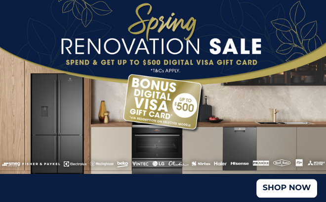 Spring Renovation Sale - Spend & Get Up to $500 Digital Visa Gift Card on selected products*