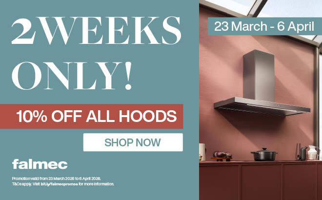 FALMEC FLASH SALE - 10% OFF ALL HOODS FOR 2 WEEKS ONLY