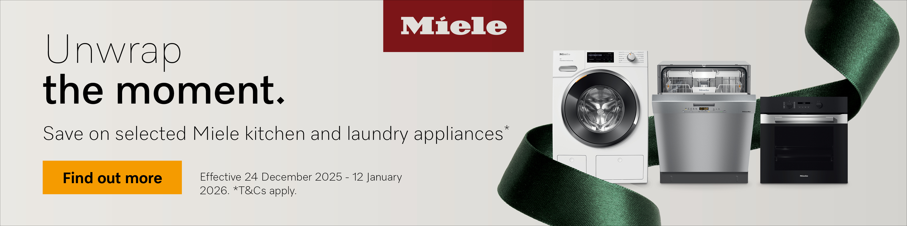 SAVE ON SELECTED MIELE KITCHEN & LAUNDRY APPLIANCES