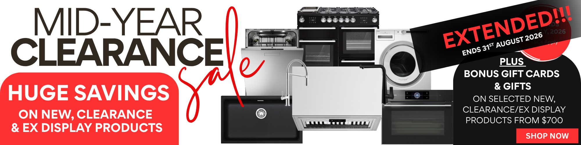 BERLONI MID-YEAR CLEARANCE SALE ON SELECTED NEW, CLEARANCE & EX DISPLAY PRODUCTS*
