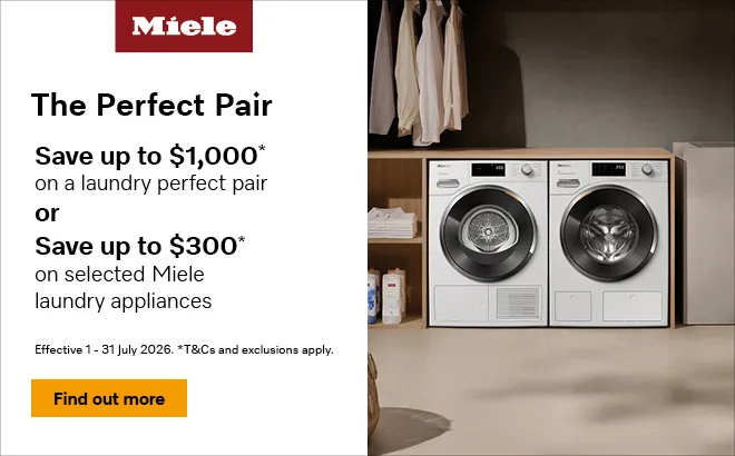 Save Up To $1,000 on a Miele Laundry Pair or Save Up To $300 on selected appliances