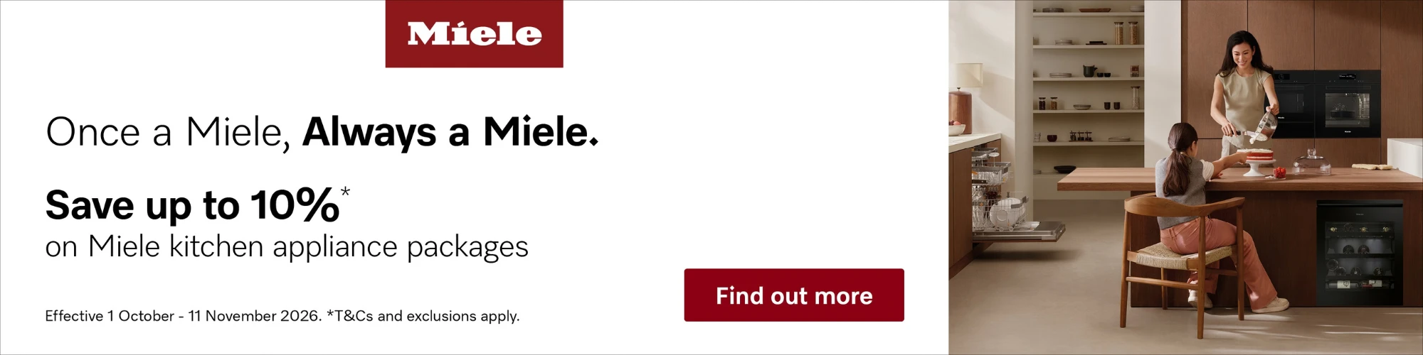 Save up to 10% on Miele Kitchen Appliance Packages*
