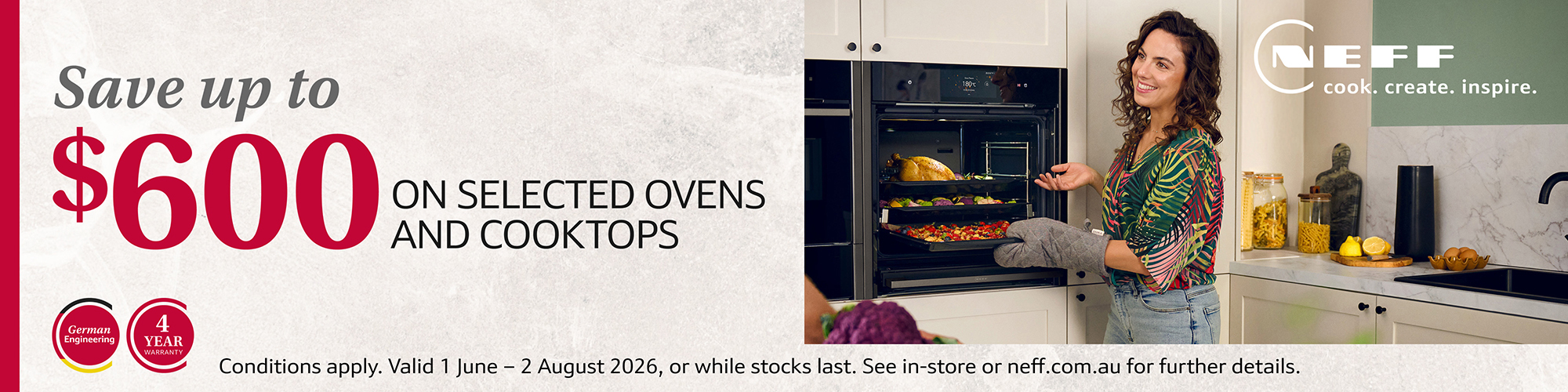 Save Up To $600 On Neff Ovens & Cooktops*