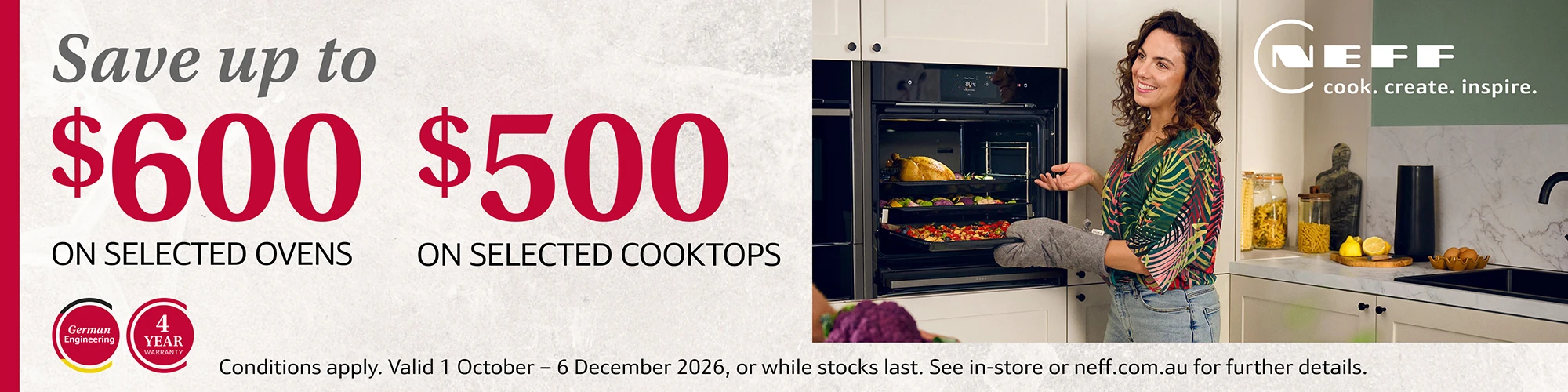 Save on selected Neff Kitchen appliances*