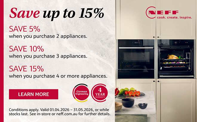 SAVE UP TO 15% ON NEFF KITCHEN PACKAGES*