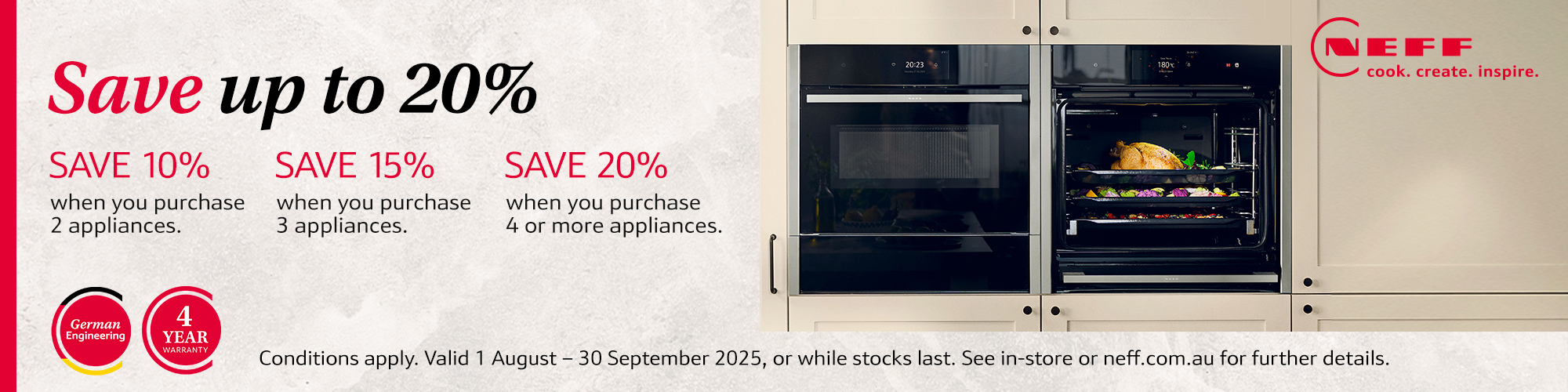 SAVE UP TO 20% ON NEFF KITCHEN PACKAGES