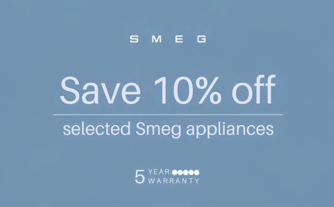 Save 10% off selected Smeg appliances*