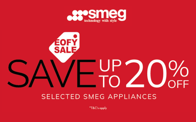 Save up to 20% on selected Smeg Appliances* 