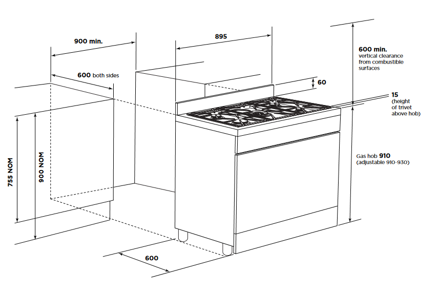 WESTINGHOUSE 90CM DARK S/STEEL DUAL FUEL FREESTANDING COOKER