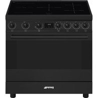 Smeg 90cm Black Induction Freestanding Cooker - C9IMN2