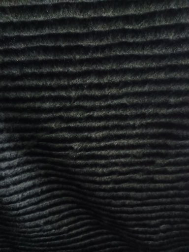Soft Black Ottoman Striped Faux Fur, Polyester