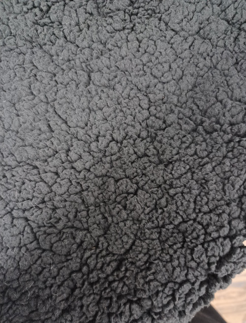 Black Sherpa Faux Fur, a lamb's wool Mimic, Polyester