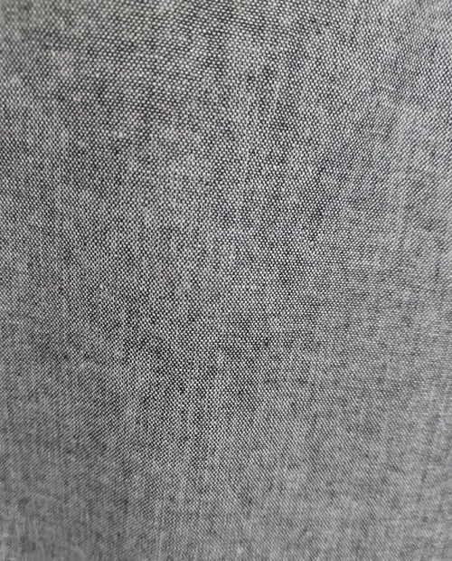 Close-up of black and white thin-weave denim-inspired chambray texture