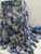 Blue and White Batiste Pattern Yoryu chiffon - Crinkle