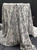 Plush Black and White Wavy  Striped Faux Fur, Polyester