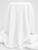 Heavyweight white sherpa fleece fabric showing the detailed "nubby" texture of the polyester fibers.