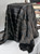 Black and Brown Shaded Striped Mink Look alike Faux Fur, Polyester