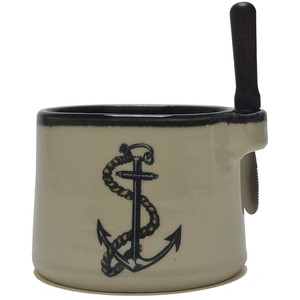 Dip Bowl with Spreader Knife - Anchor