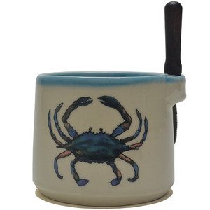 Utensil Holder - Crab - Great Bay Pottery