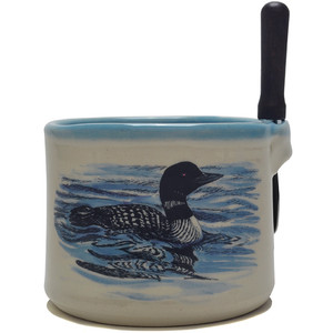 Dip Bowl with Spreader Knife - Loon
