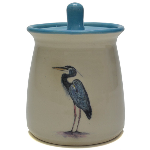 Sugar Jar - Heron - The heron symbolizes stillness and tranquility, and how these two things are needed to recognize opportunities