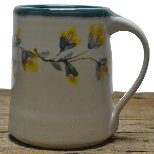 Coffee mug - Gold Flower Vine