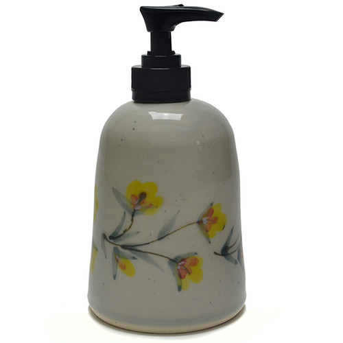 Soap Dispenser - Gold Flower Vine