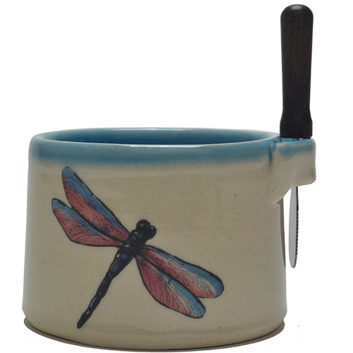 Dip Bowl with Spreader Knife - Dragonfly