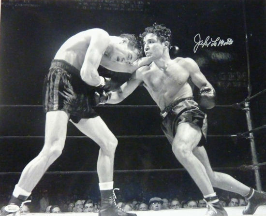 Jake LaMotta Autographed Boxing 16x20 photo JSA