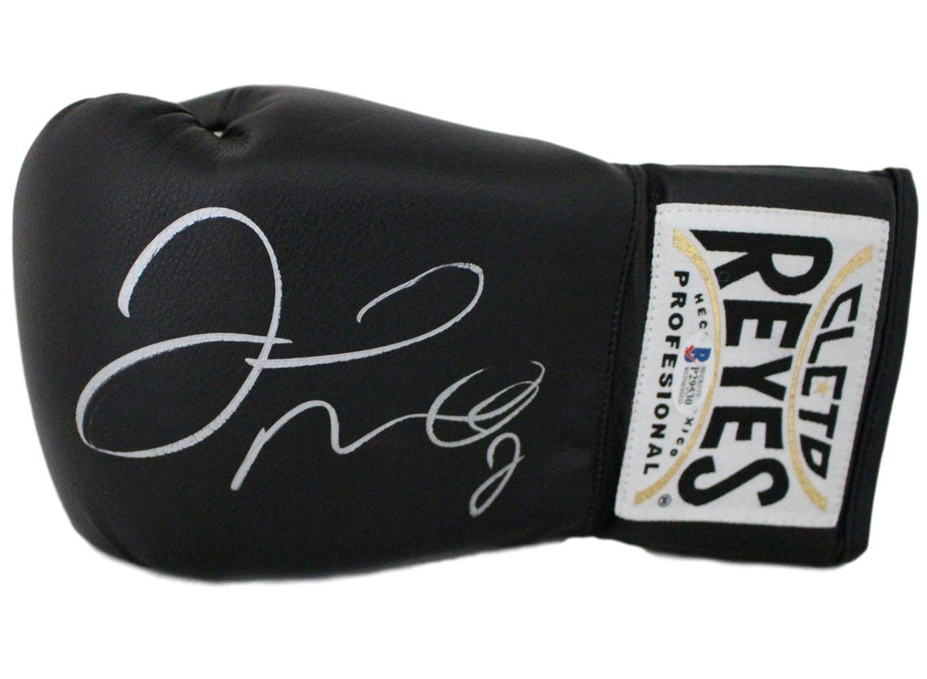 Floyd Mayweather Jr Signed Cleto Reyes Black Left Hand Boxing Glove BAS