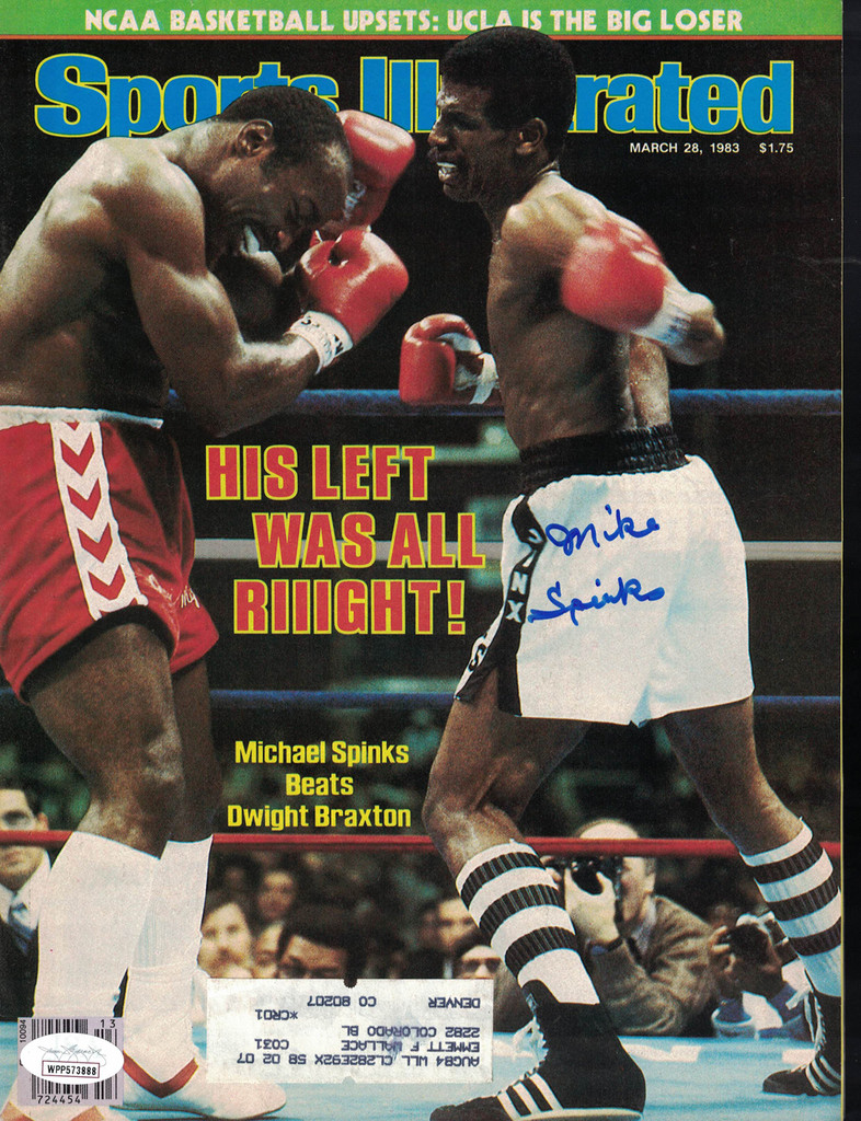 Michael Spinks Autographed Boxing Sports Illustrated Magazine 3/28/83 JSA