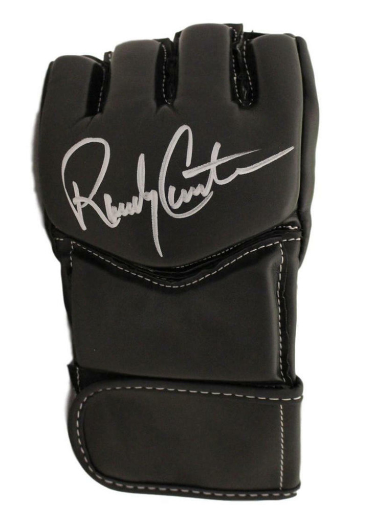 Randy Couture Autographed UFC Century Black Left Handed L/XL Glove BAS